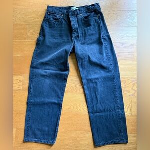 Madewell Low-Slung Straight Black Jeans